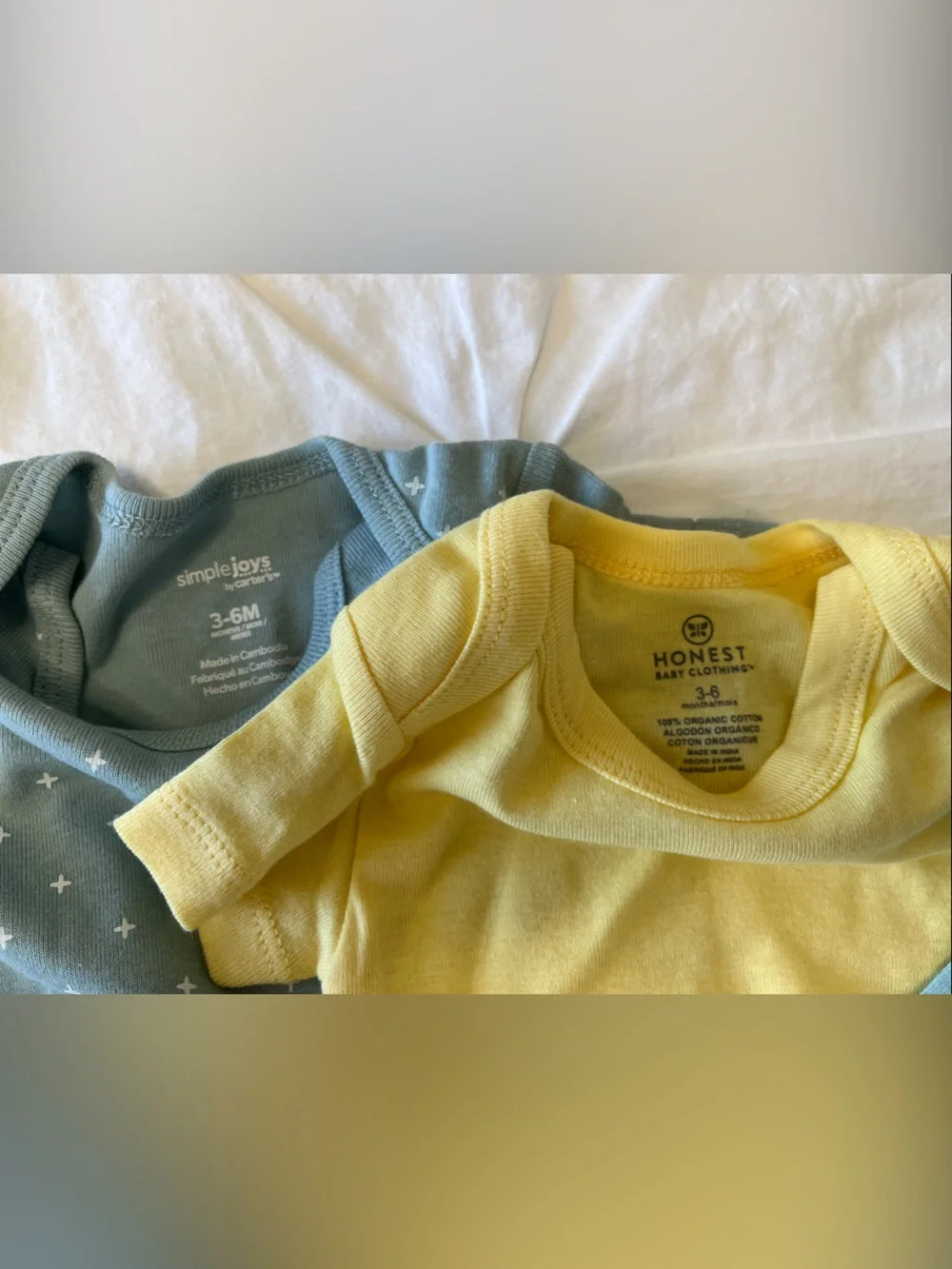 Sleeveless Baby Bodysuit Set in Mint, Teal, Yellow, Gray & Stripe